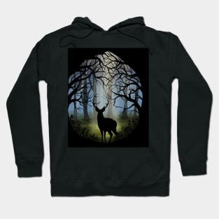 Deer in a forest Hoodie